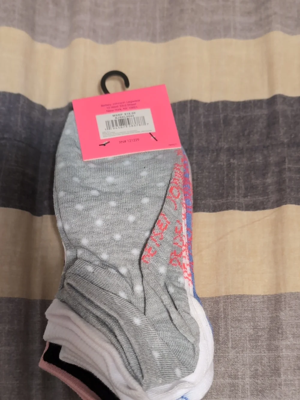 Betsey Johnson Women's Low Cut  Polka Dot No-Show Socks - 10 Pack New